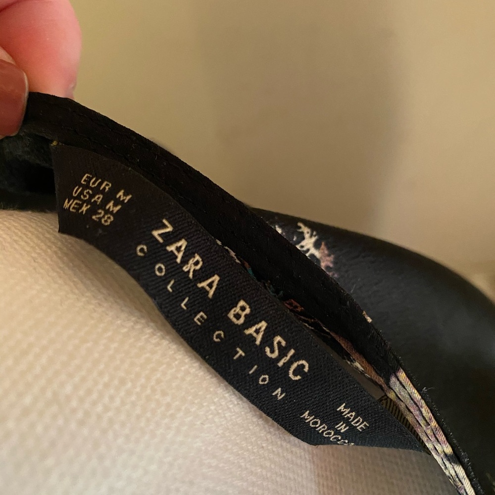 Zara Basics Satin Black Firefly Blouse - Picture 6 of 6